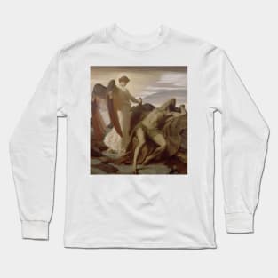 Elijah in the Wilderness by Frederic Leighton Long Sleeve T-Shirt